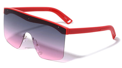 Rimless One Piece Shield Lens Shades p6718