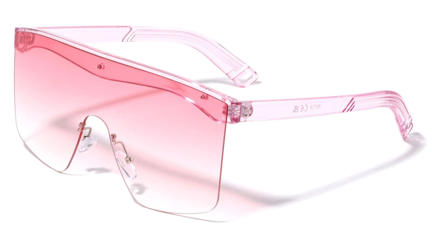 Rimless One Piece Shield Lens Shades p6718