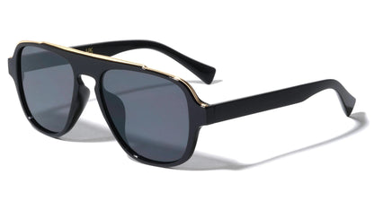 Metal Top Bar Square Modern Aviators av-5463