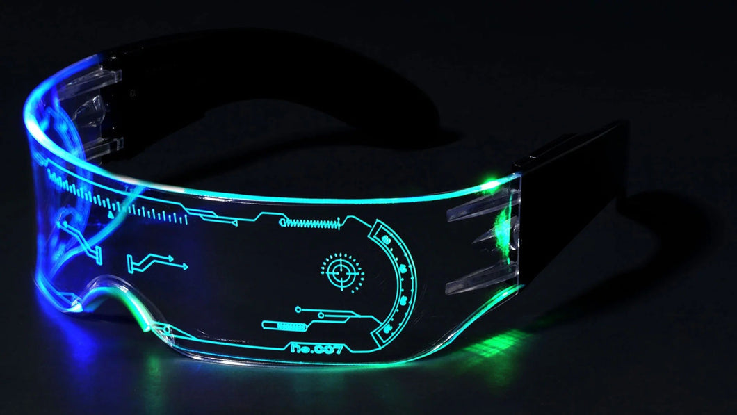 LED Shield Party Sunglasses  p30595-led