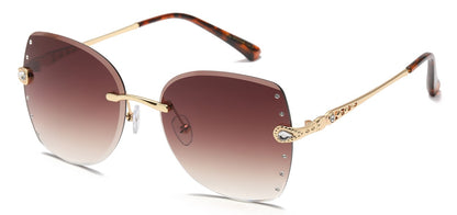 Rhinestone Rimless Frame Shades rs2068