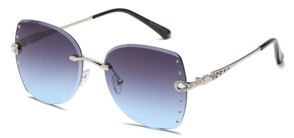 Rhinestone Rimless Frame Shades rs2068