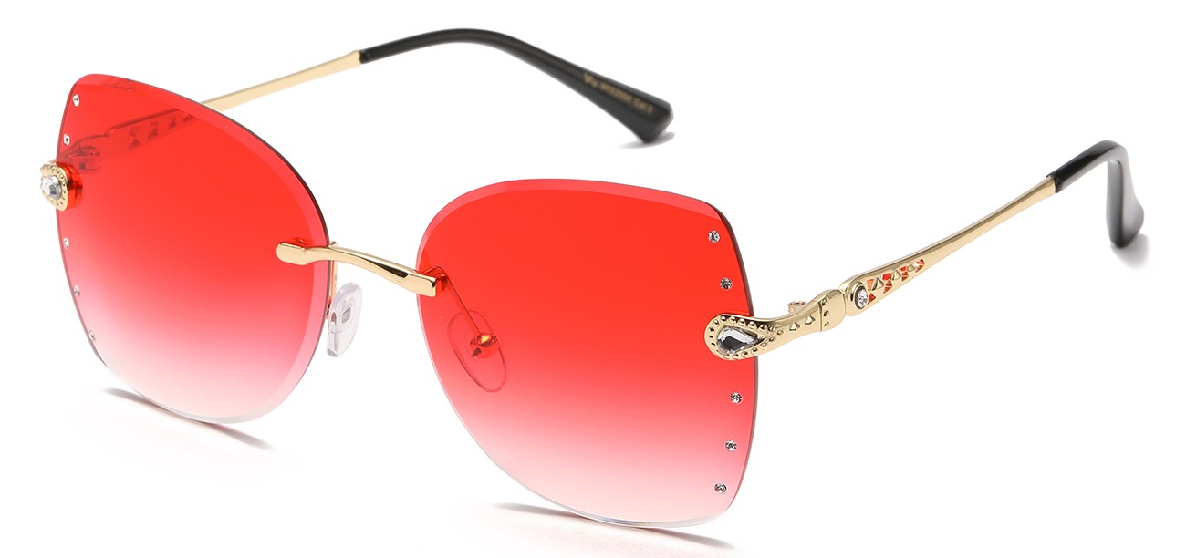 Rhinestone Rimless Frame Shades rs2068