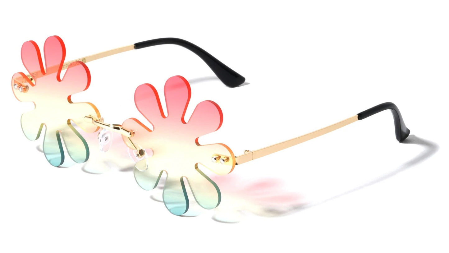 Oceanic Color Rimless Flower Shape m10919