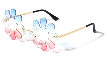 Oceanic Color Rimless Flower Shape m10919