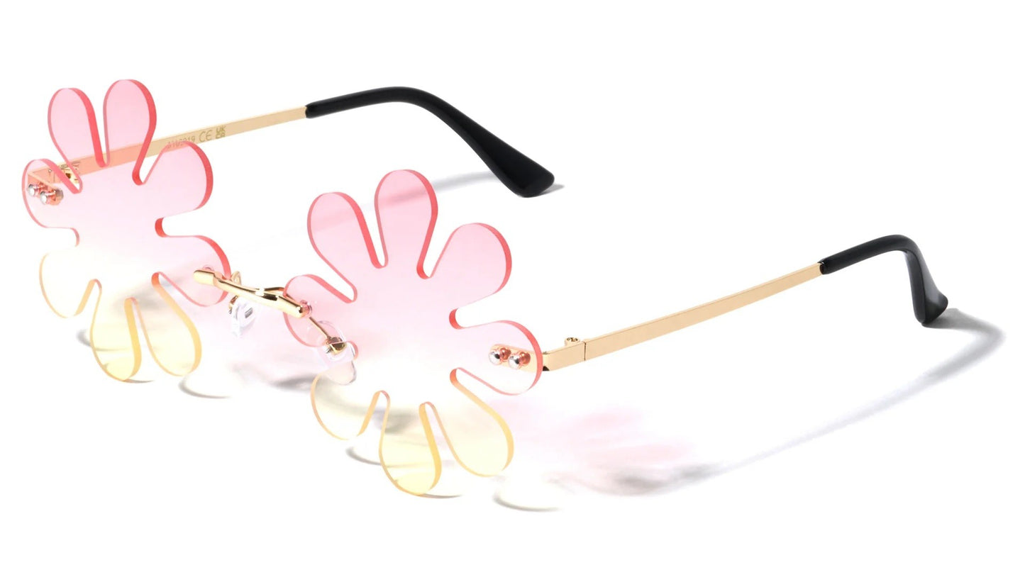 Oceanic Color Rimless Flower Shape m10919