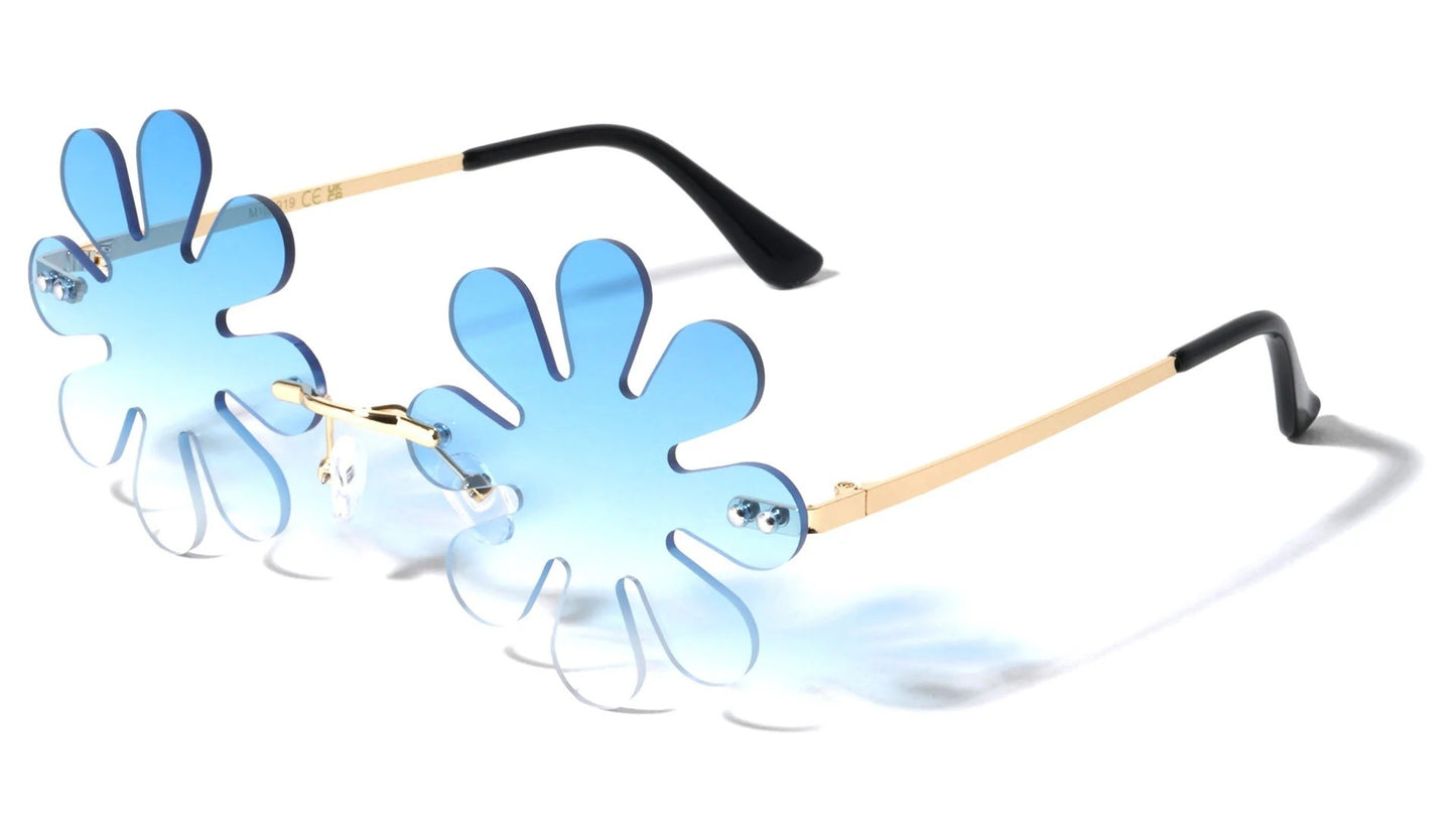 Oceanic Color Rimless Flower Shape m10919