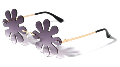 Oceanic Color Rimless Flower Shape m10919