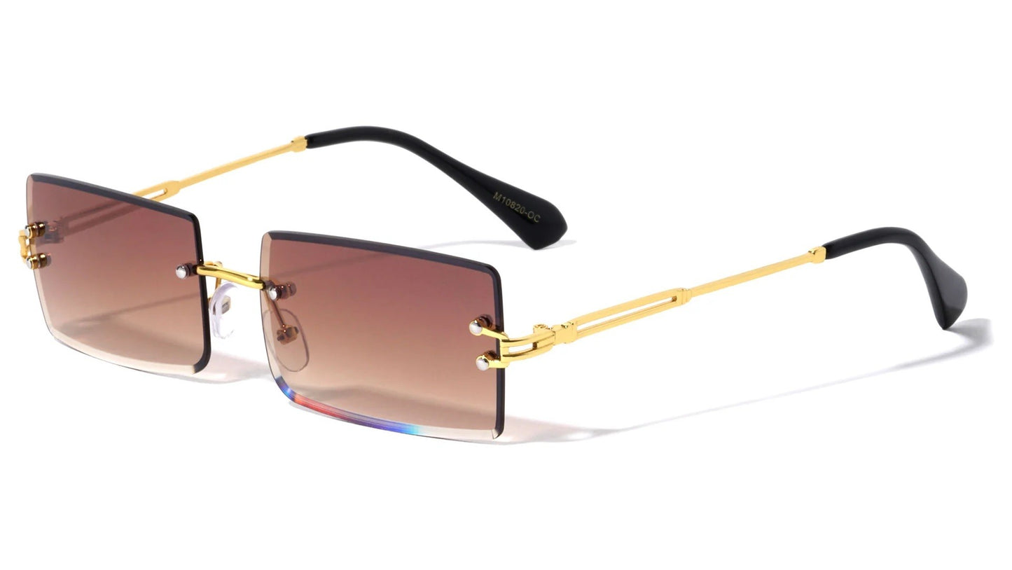 Rimless Diamond Edge Cut Lens m10820-oc