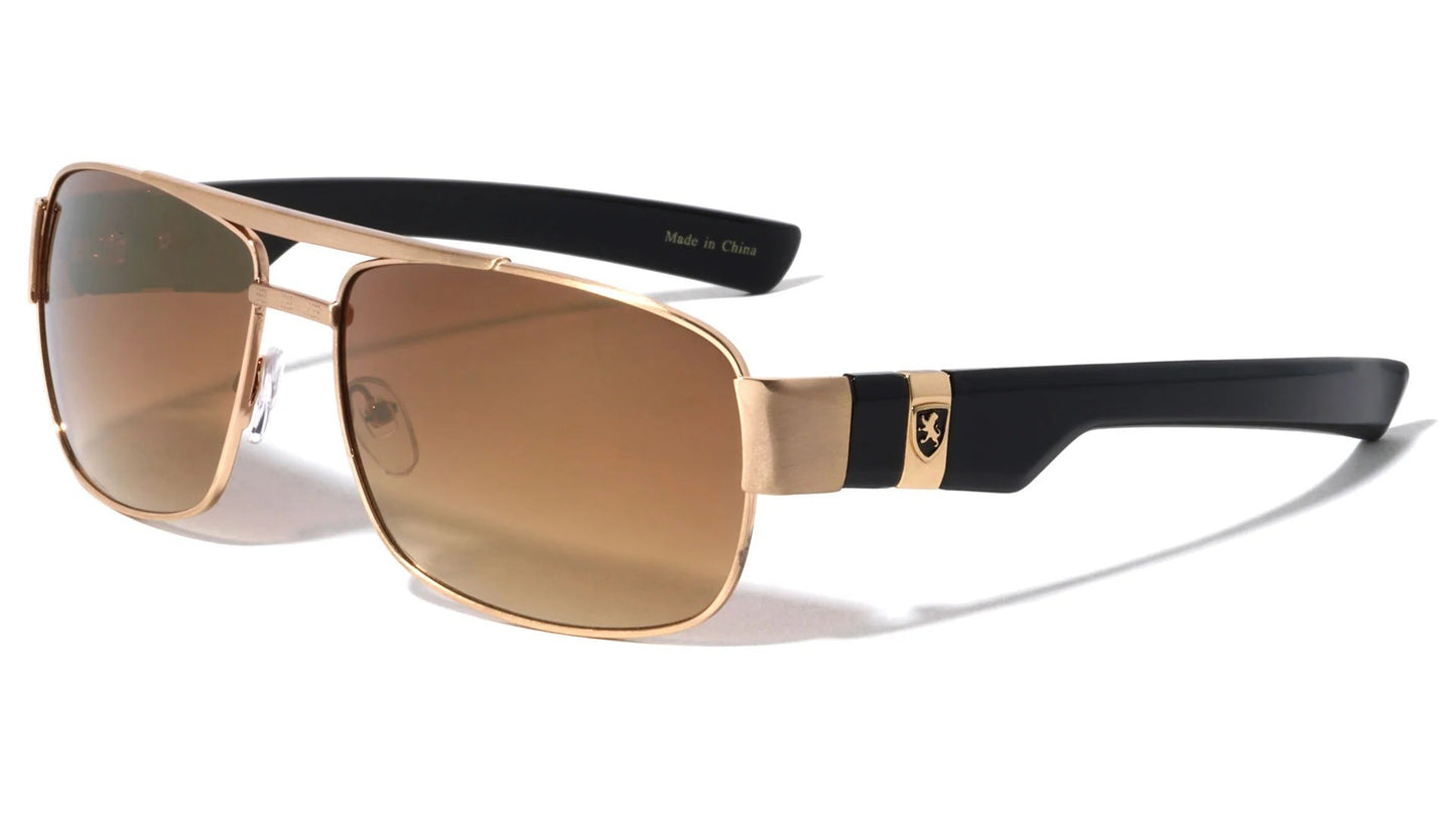 KHAN Flat Bar Squared Modern Aviator  kn-m3956