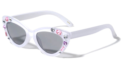 Kids Rhinestone Cat Eye Sunglasses k844