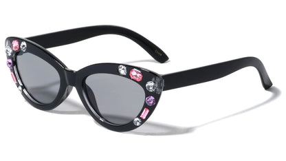 Kids Rhinestone Cat Eye Sunglasses k844