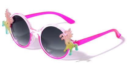 Kids Glitter Round Unicorn Sunglasses k836