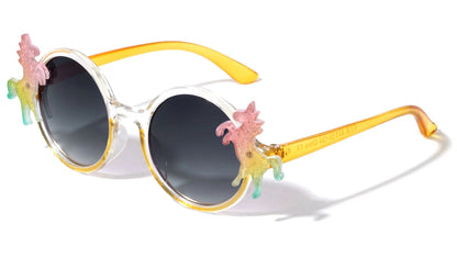 Kids Glitter Round Unicorn Sunglasses k836