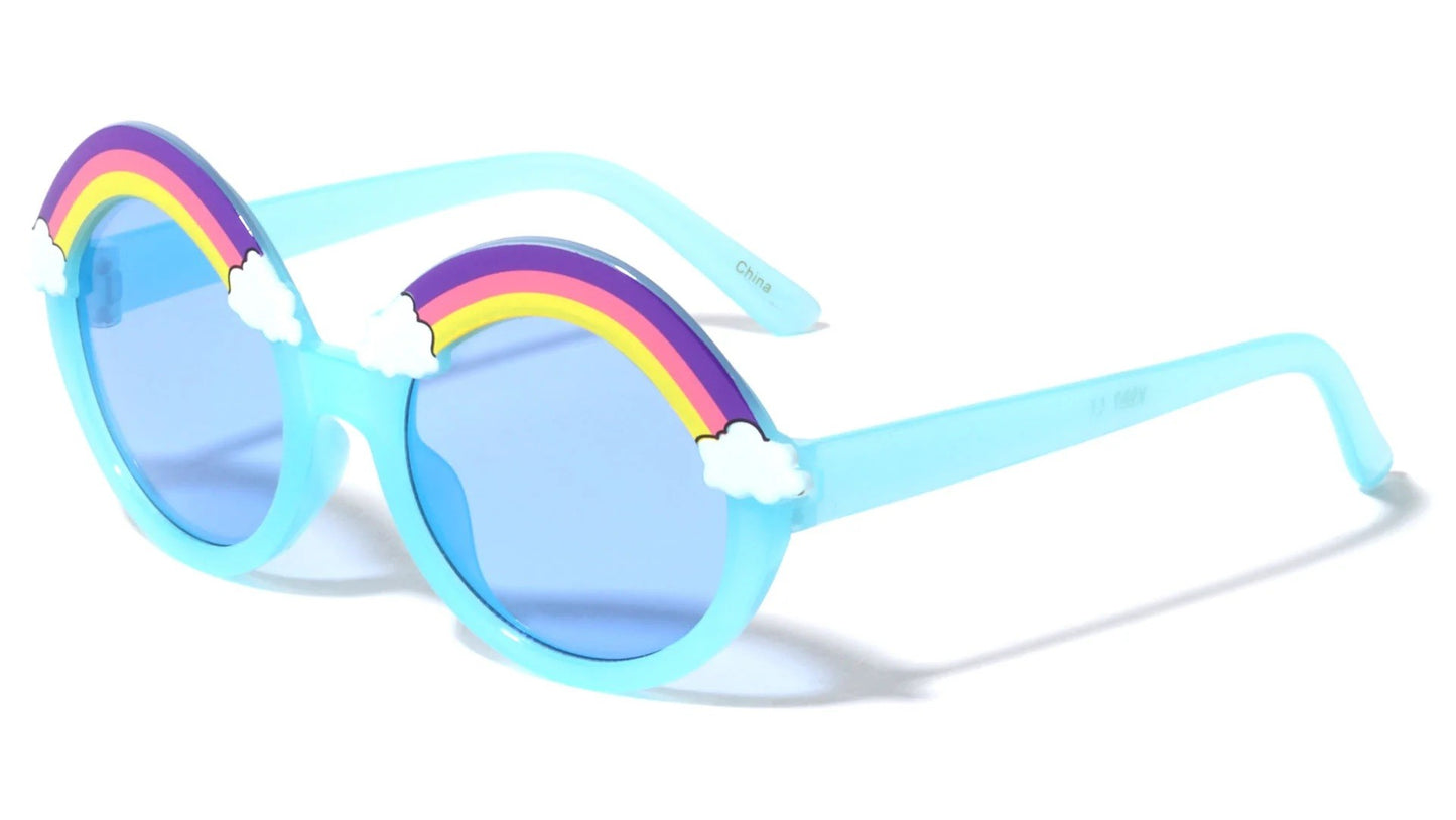 Kids Rainbow Clouds Round Sunglasses k887