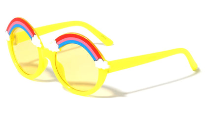 Kids Rainbow Clouds Round Sunglasses k887