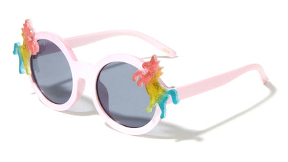 Kids Unicorn Round Fashion Sunglasses k855