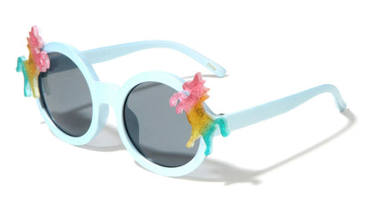 Kids Unicorn Round Fashion Sunglasses k855