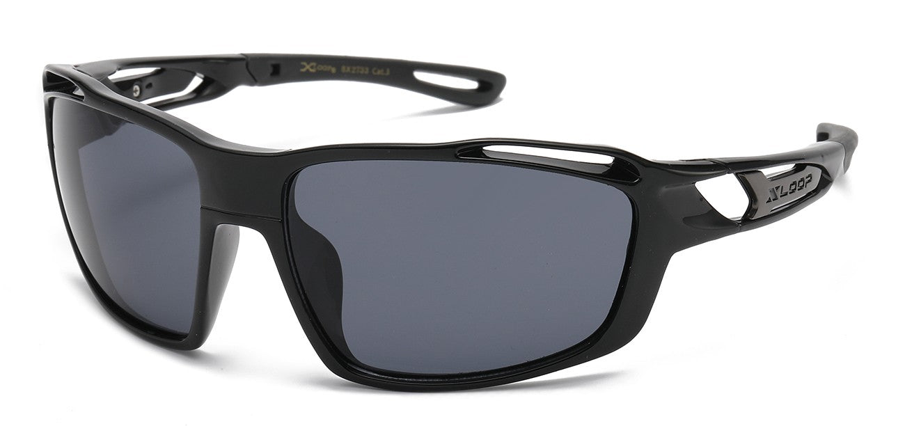 Xloop Two-Tone Sports Wrap Shades x2733