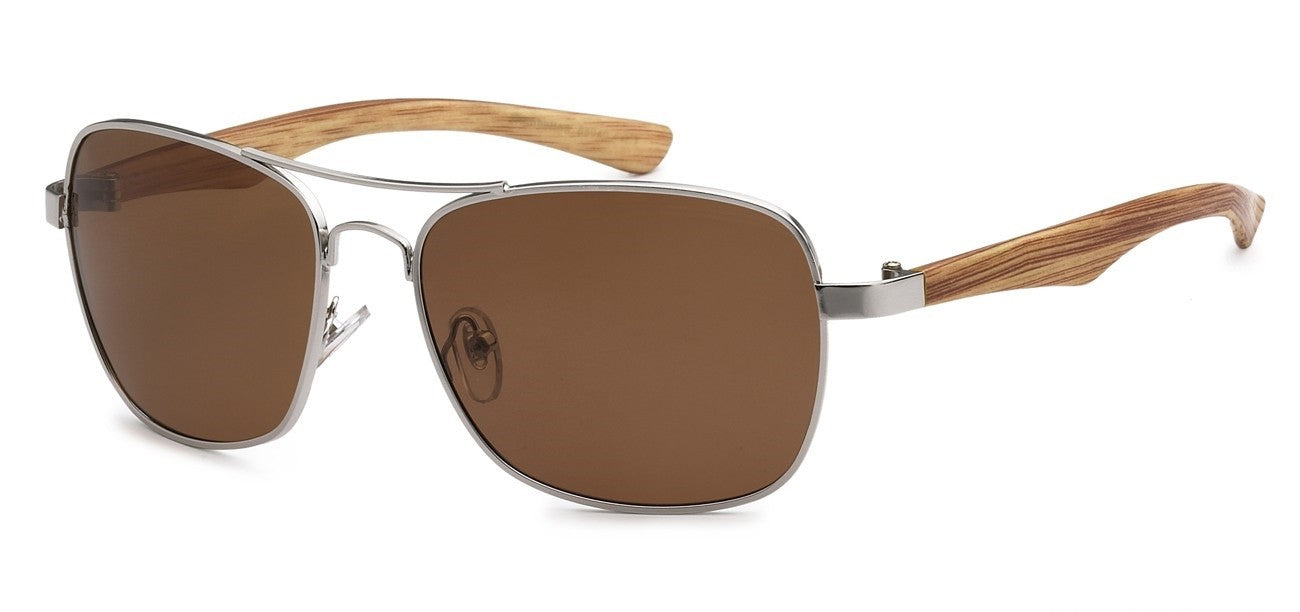 Manhattan Polarized Wood Aviators pz-mh88040